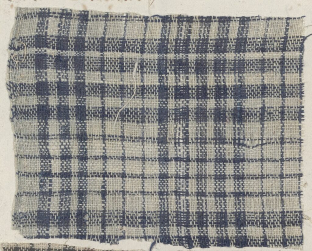 blue-and-white checked pattern