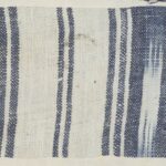 textile in blue and white stripe