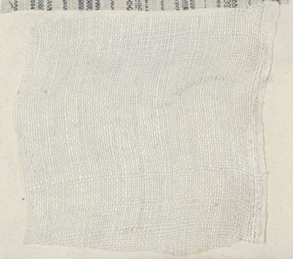 a fine white linen textile called platillas