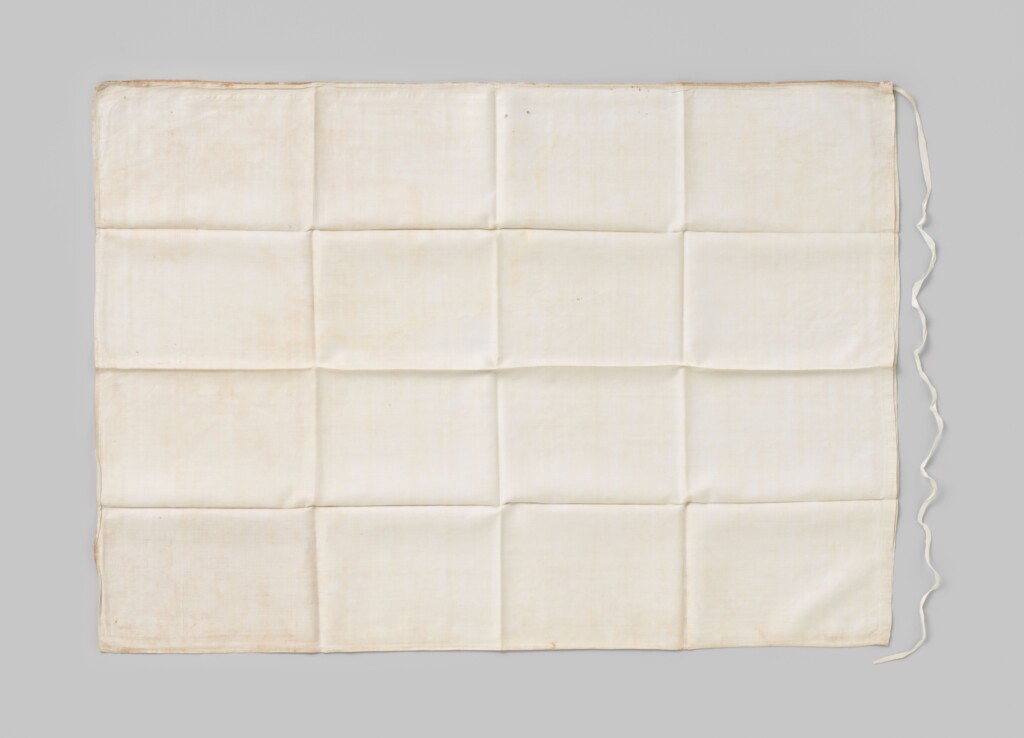 A scrap of white linen cloth